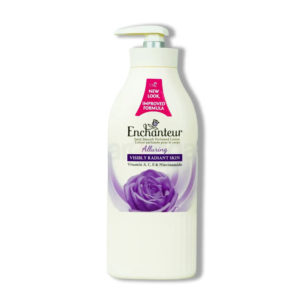 Enchanteur Alluring Satin Smooth Perfumed Lotion with Vitamin A, C, E & Niacinamide – 500ml