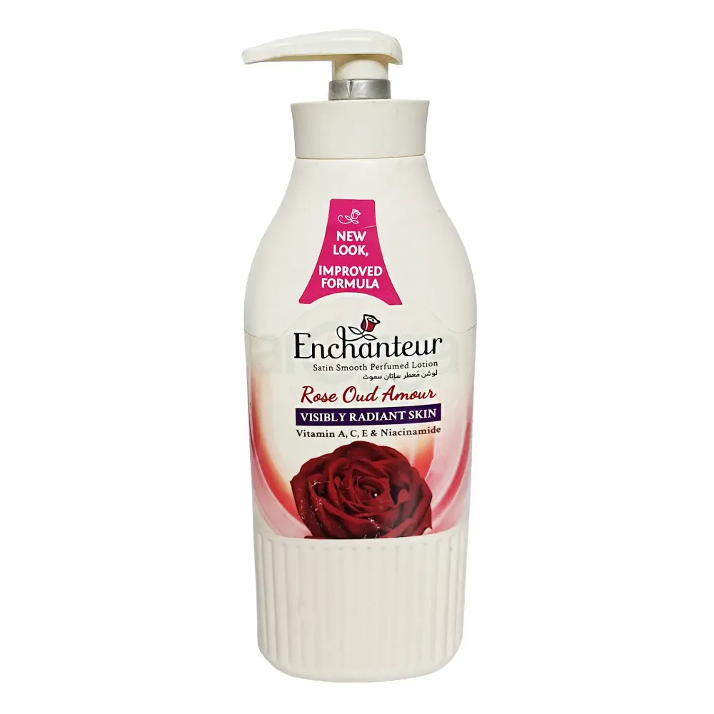 Enchanteur Rose Oud Amour Smooth Body Lotion with Vitamin A, C, E & Niacinamide – 500ml