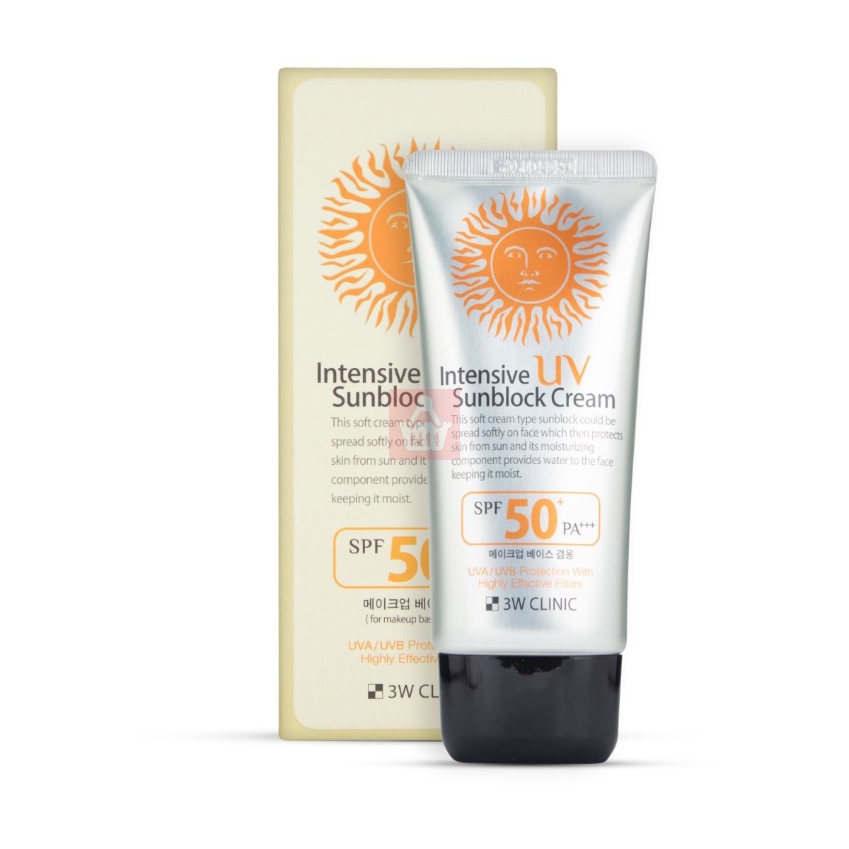 3W Clinic Intensive UV Sunblock Cream – SPF Protection for Daily Use – 50ml