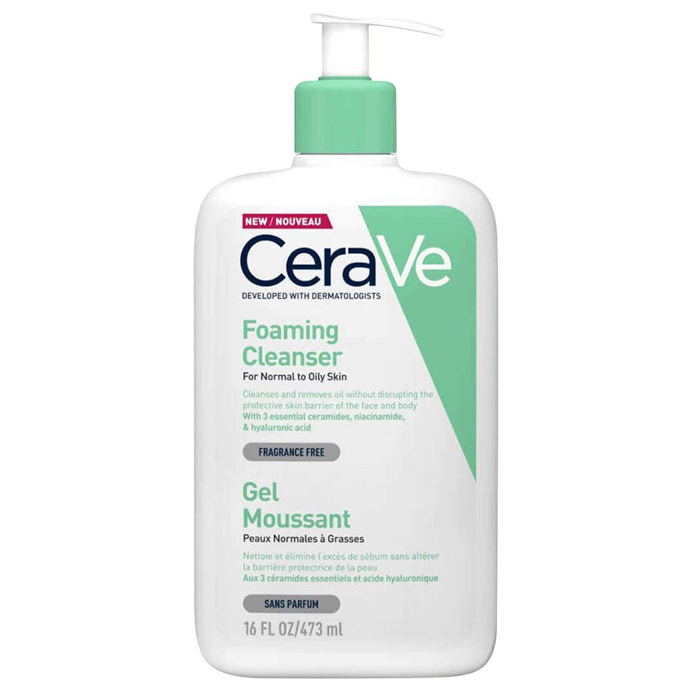 CeraVe Foaming Cleanser (Normal to Oily Skin) – 473 ml
