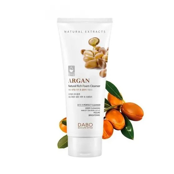 Dabo Argan Natural Rich Foam Cleanser – 180 ml