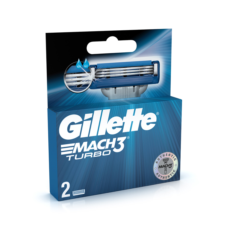 Gillette Mach3 Turbo Manual Shaving Razor Blades – 2s Pack