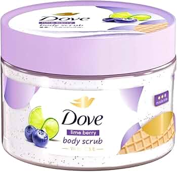 Dove Lime Berry Body Scrub – Ice Cream Texture, Triple Vitamin – 280g