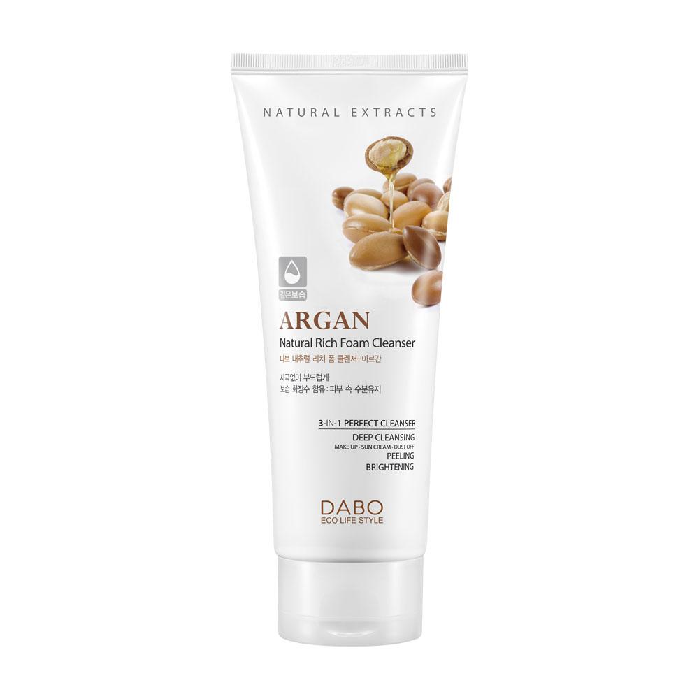 Dabo Argan Natural Rich Foam Cleanser – 180ml