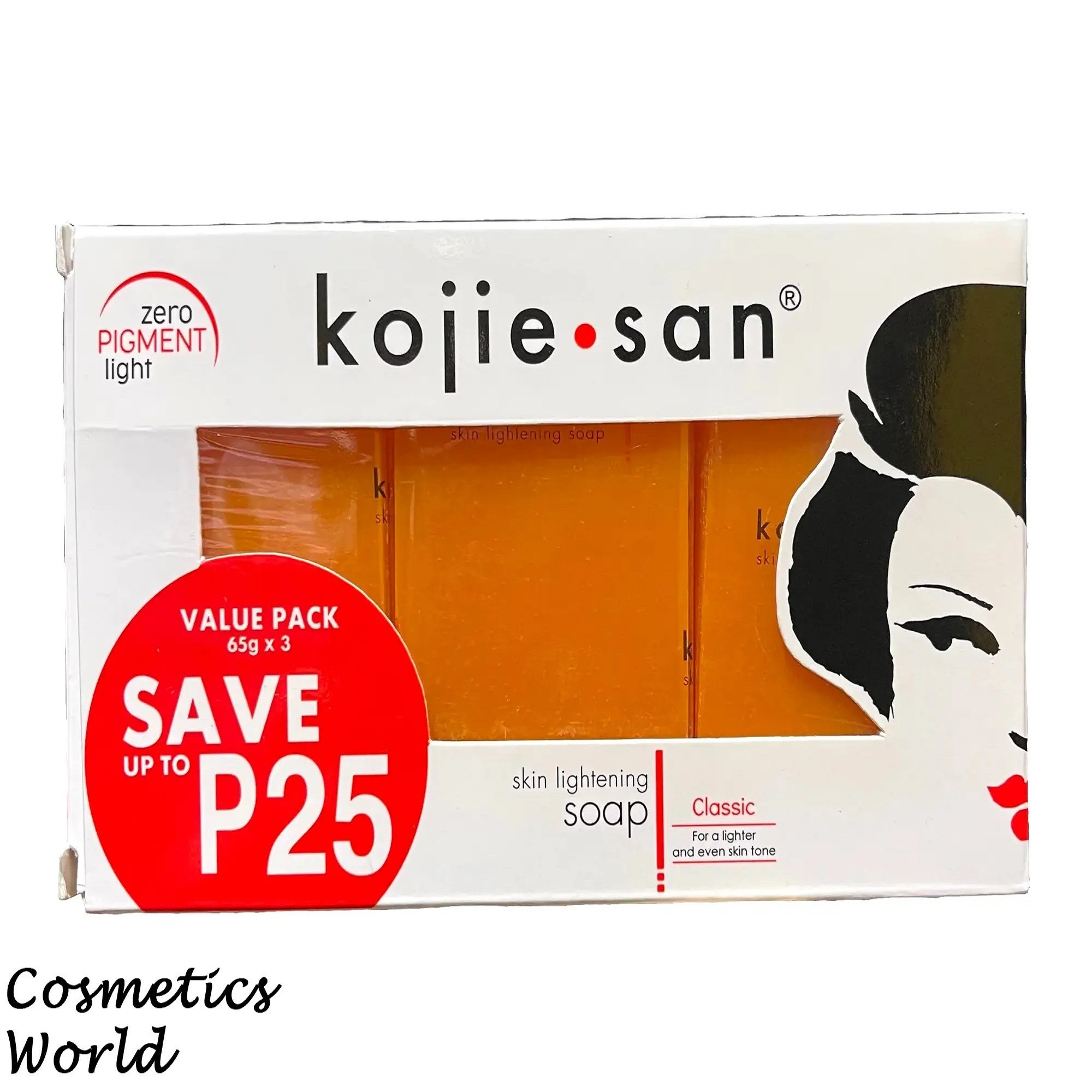 Kojie San Skin Lightening Cleanser Soap – Classic, Dermatologically Tested – 65g
