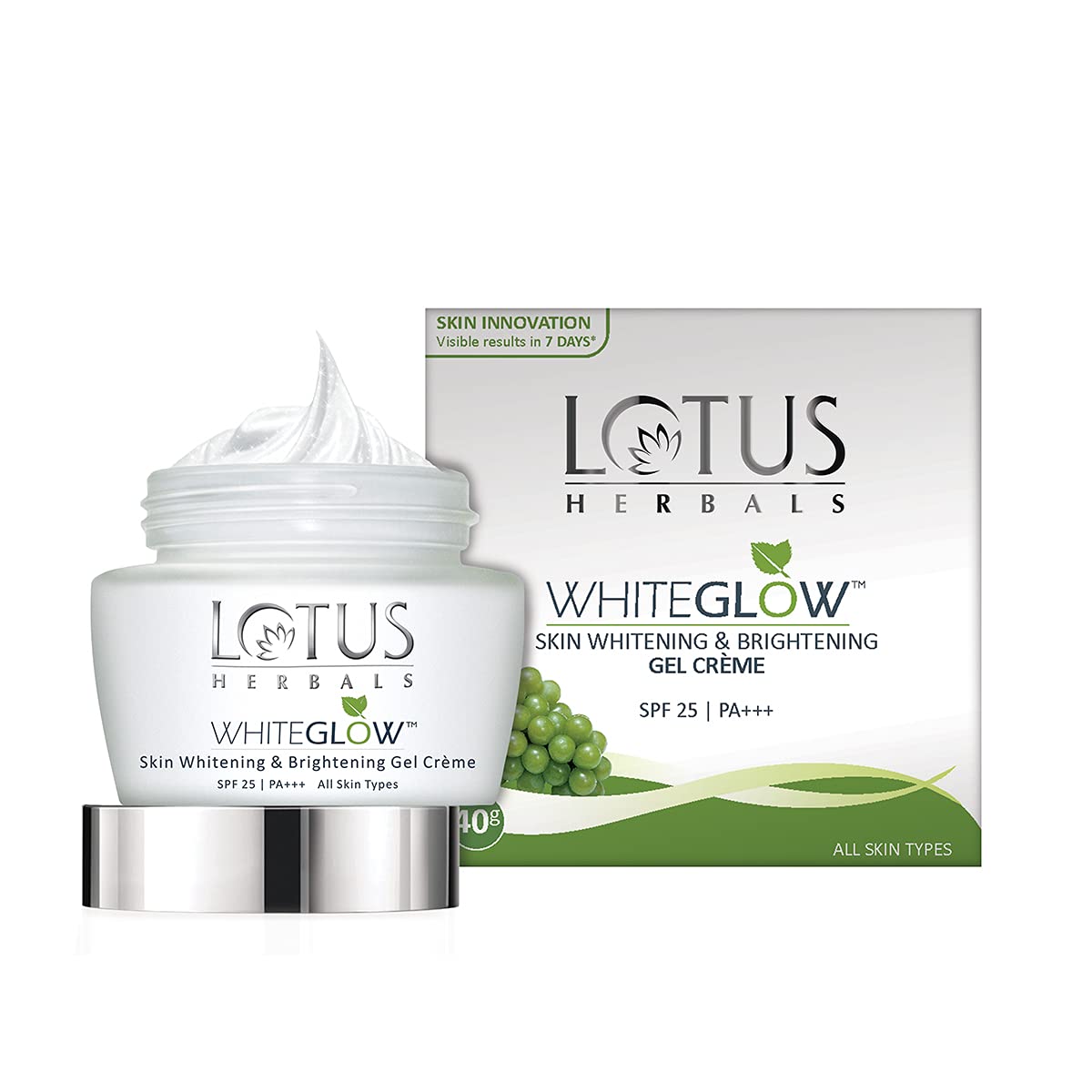 Lotus Herbals WhiteGlow Skin Whitening & Brightening Gel Face Cream with SPF-25 – 40g