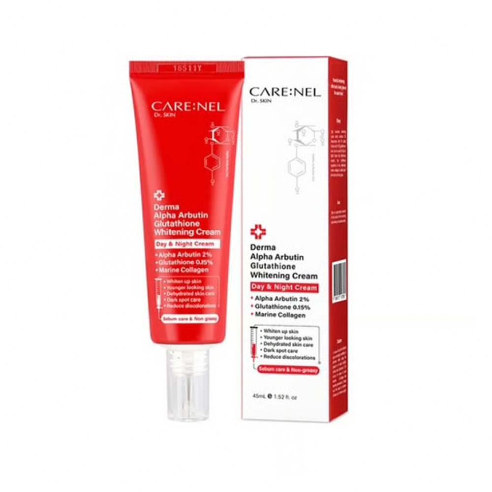 CARE:NEL Derma Alpha Arbutin Glutathione Whitening Day & Night Cream – 45ml